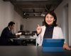 business-woman-working-ipad-front-view_23-2150103633